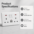 Enchufe Doble con USB — Adaptador Inteligente para el Hogar