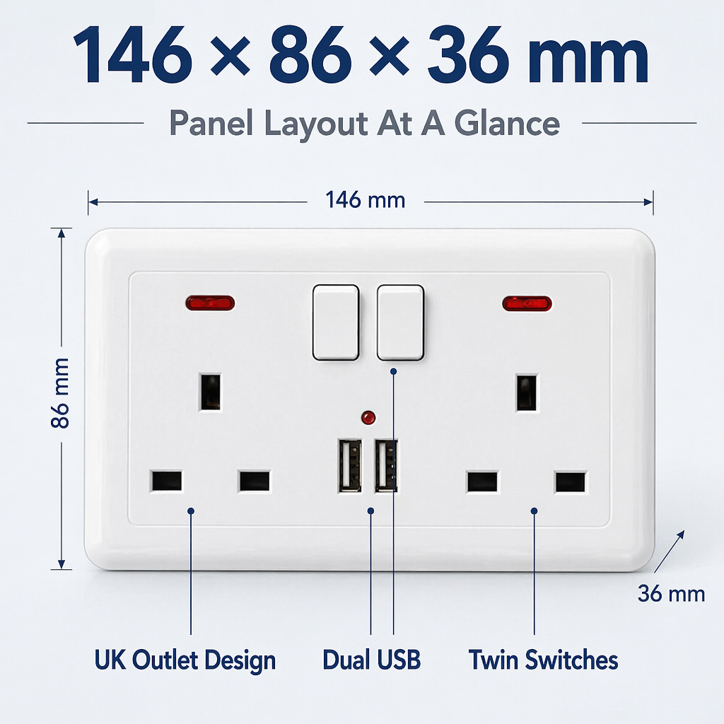 Enchufe Doble con USB — Adaptador Inteligente para el Hogar